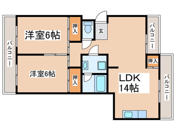 ﾌｫｰｻｲﾄ紫R・View terraceの物件間取画像